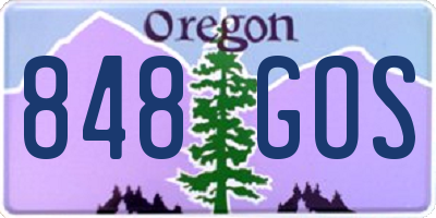 OR license plate 848GOS