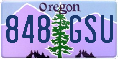 OR license plate 848GSU