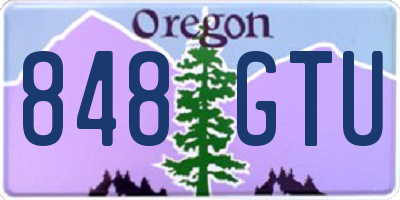 OR license plate 848GTU