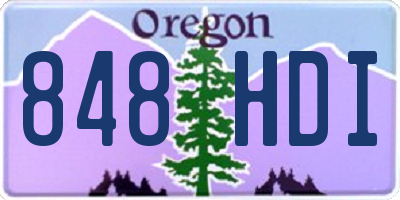 OR license plate 848HDI