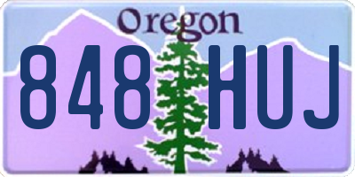 OR license plate 848HUJ