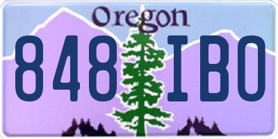 OR license plate 848IBO