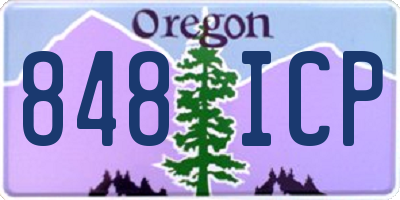 OR license plate 848ICP
