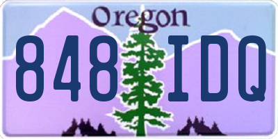 OR license plate 848IDQ