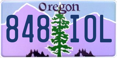 OR license plate 848IOL
