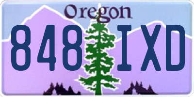 OR license plate 848IXD