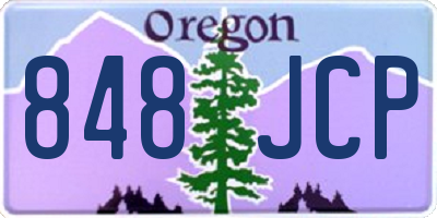 OR license plate 848JCP
