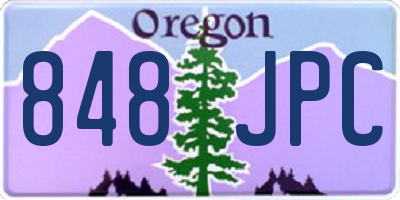 OR license plate 848JPC