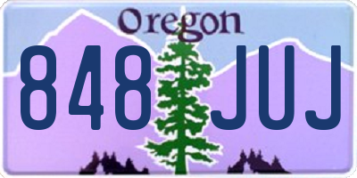 OR license plate 848JUJ