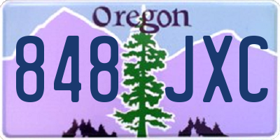 OR license plate 848JXC