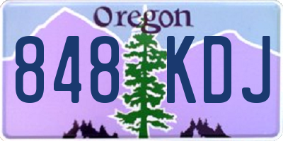 OR license plate 848KDJ