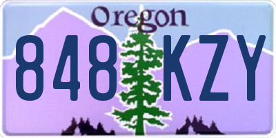 OR license plate 848KZY