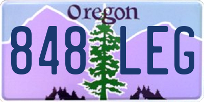 OR license plate 848LEG