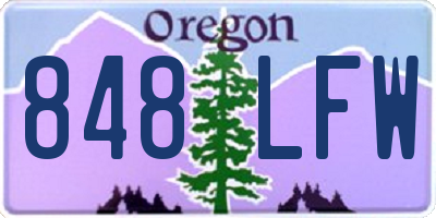 OR license plate 848LFW
