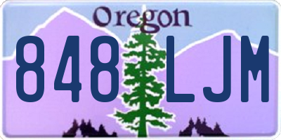 OR license plate 848LJM