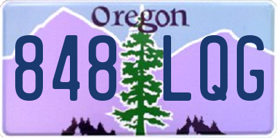 OR license plate 848LQG