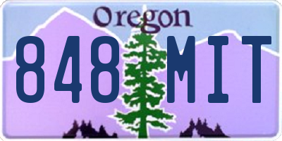 OR license plate 848MIT