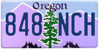 OR license plate 848NCH