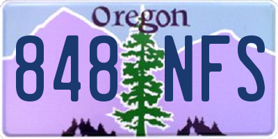 OR license plate 848NFS