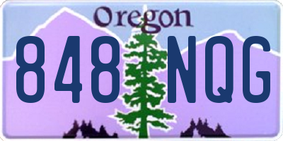 OR license plate 848NQG