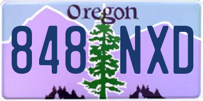 OR license plate 848NXD