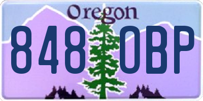 OR license plate 848OBP
