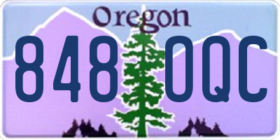 OR license plate 848OQC