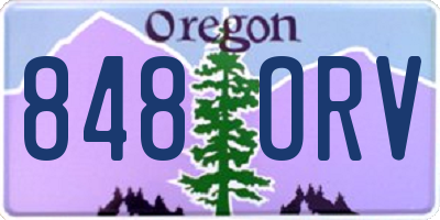 OR license plate 848ORV
