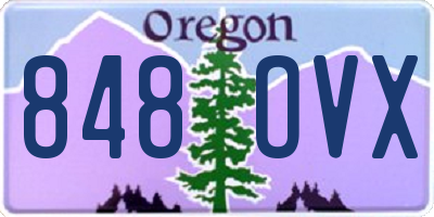 OR license plate 848OVX