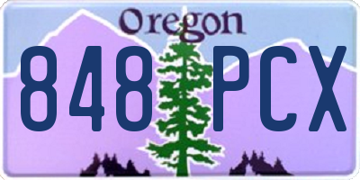OR license plate 848PCX
