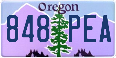 OR license plate 848PEA