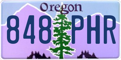 OR license plate 848PHR