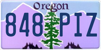 OR license plate 848PIZ