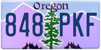 OR license plate 848PKF