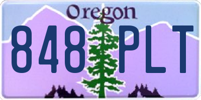 OR license plate 848PLT