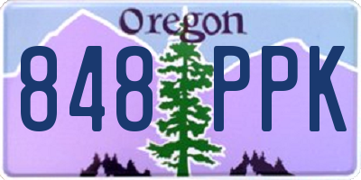 OR license plate 848PPK
