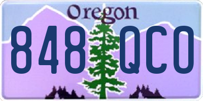 OR license plate 848QCO