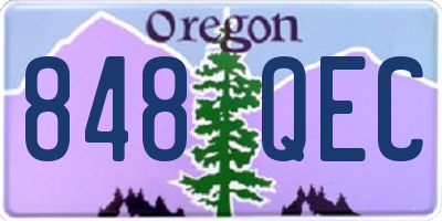 OR license plate 848QEC