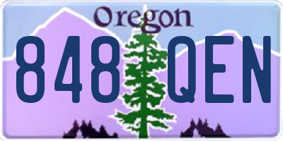 OR license plate 848QEN