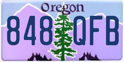 OR license plate 848QFB