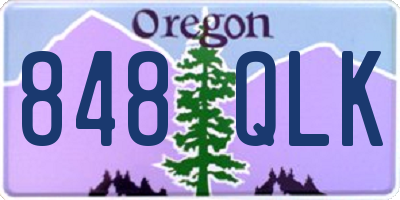 OR license plate 848QLK
