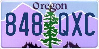 OR license plate 848QXC