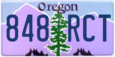 OR license plate 848RCT