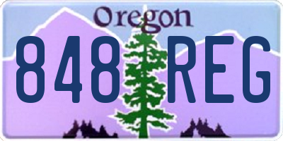 OR license plate 848REG