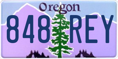 OR license plate 848REY