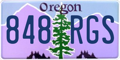 OR license plate 848RGS