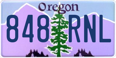 OR license plate 848RNL