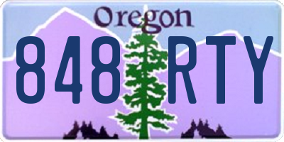 OR license plate 848RTY