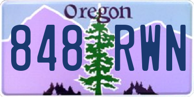 OR license plate 848RWN