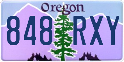 OR license plate 848RXY